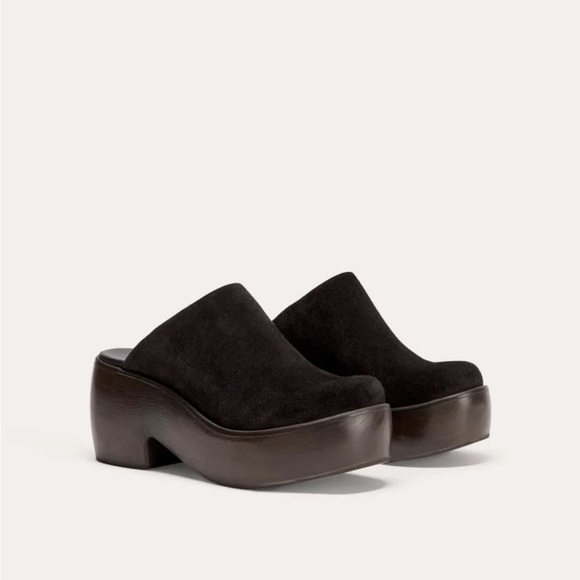 Everlane Shoes - Women’s Black Suede Platform Clog Mule